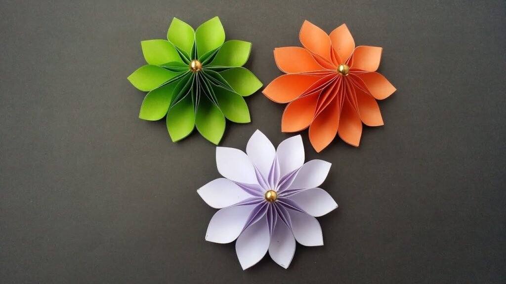 Colorful DIY Craft paper flowers for beginners