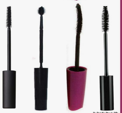 20 Types of Makeup and Their Uses: A Complete Beginner’s Guide Selection of different mascara wands showing various brush shapes and bristles for types of makeup and their uses.