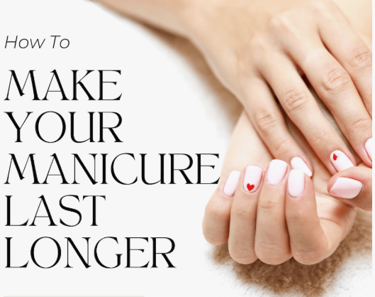 Hands with short square light pink nails featuring a tiny red heart accent showcasing low-maintenance nail designs.